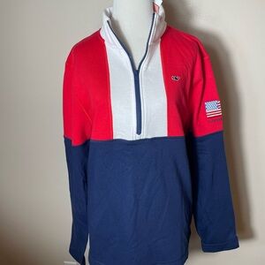 Vineyard Vines Men's Tricolor Zip-Up Sweater